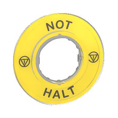 Etichetta circolare Ø60 per arresto emerg.-NOT-HALT /logo ISO13850 product photo Photo 01 3XL
