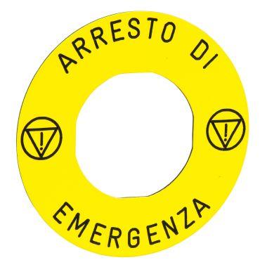 Etichetta gialla 'arresto emergenza' product photo Photo 01 3XL