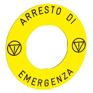Etichetta gialla ''arresto emergenza'' product photo Photo 01 3XL