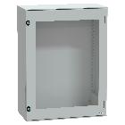 Cassetta in poliestere montata a parete, PanelSeT PLM, porta trasparente, 847x636x300mm, IP66, IK08, RAL 7035 product photo