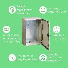 Cassetta in acciaio montata a parete, PanelSeT S3D, porta piena e piastra di montaggio 700x500x250mm, IP66, IK10 product photo