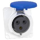 Presa fissa BT da incasso inclinata IP44 32A 220V 2PT cablaggio rapido product photo