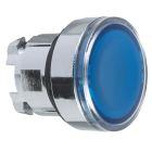 Testa pulsante luminoso Ø22 - blu - per inserimento etichetta product photo