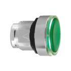 Testa pulsante luminoso Ø22 - verde- per LED universale product photo