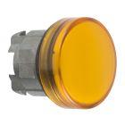 Testa lampada spia Ø22 gemma liscia arancione- per LED universale - inserimento etichette product photo