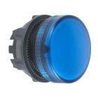 Testa lampada spia Ø22 - circolare - gemma liscia blu product photo