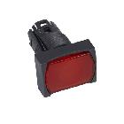 Testa pulsante luminoso rettangolare Ø16 - filoghiera - rosso product photo