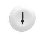 Capsula bianca con marcatura freccia per pulsanti tripli Ø22 - [prezzo per 100 pz] product photo