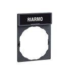 Porta etichetta 30 X 40mm - per unità Ø22 - con etichetta RIARMO product photo