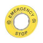 Etichetta circolare Ø60 per arresto emerg.-EMERGENCY STOP/logo ISO13850 product photo