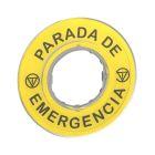 Etichetta rettangolare Ø60 per arresto emerg. PARADA DE EMERGENCIA/logo ISO13850 product photo