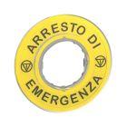 Etichetta rettangolare Ø60 per arresto emerg. ARRESTO DE EMERGENZA/logo ISO13850 product photo