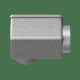 2 vie destra cassetta di derivazione a forma rettangolare in alluminio IP65 product photo Photo 01 2XS