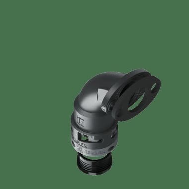 Raccordo a 90°senza spigoli a flangia in poliammide IP68 product photo Photo 02 3XL