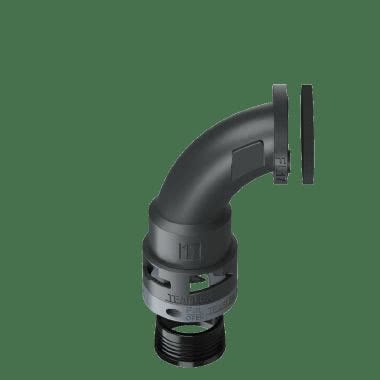 Raccordo a 90°senza spigoli a flangia in poliammide IP68 product photo Photo 03 3XL