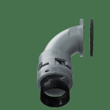 Raccordo a 90°senza spigoli a flangia in poliammide IP68 product photo Photo 01 3XL