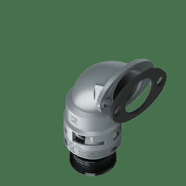 Raccordo a 90°senza spigoli a flangia in poliammide IP68 product photo Photo 02 3XL