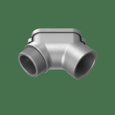 Curva in alluminio a 90°ispezionabile filetto maschio - femmina IP65 product photo Photo 01 3XL