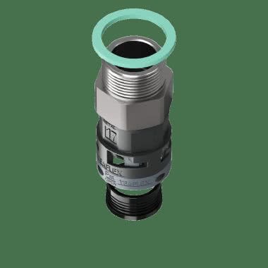 Raccordo in poliammide diritto filetto maschio in metallo girevole IP68 product photo Photo 02 3XL