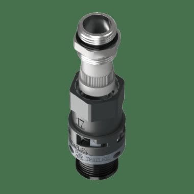 Raccordo in poliammide diritto a pressacavo con filetto  in metallo anti  strappo IP68 product photo Photo 02 3XL