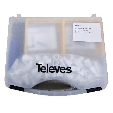 Kit connettori dati RJ45 - UTP Cat 6 pass through con manicotto PVC product photo Photo 01 3XL