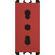 Presa bipasso P11-P17, 1 modulo, 2P+T 16A-250V, Nea, rosso product photo Photo 01 2XS
