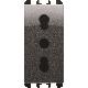 Presa bipasso P11-P17, 1 modulo, 2P+T 16A-250V, Nea, acciaio scuro product photo Photo 02 2XS