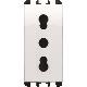 Presa bipasso P11-P17, 1 modulo, 2P+T 16A-250V, Nea, bianco ghiaccio product photo Photo 02 2XS