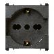 Presa universale P40, 2 moduli, 2P+T 16A-250V, Nea, antracite product photo Photo 01 2XS