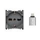 Presa P40+USB 3.0A con uscita Tipo 'C', 2 moduli, Nea, antracite product photo Photo 01 2XS