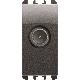 Presa TV diretta maschio, 1 modulo, attenuazione 0,5 dB, Nea, acciaio scuro product photo Photo 02 2XS
