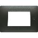 Placca 3 moduli, Flexa, tecnopolimero, acciaio scuro product photo Photo 02 2XS