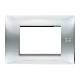 Placca 3 moduli, Flexa, tecnopolimero, inox lucido product photo Photo 02 2XS