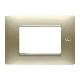 Placca 3 moduli, Flexa, tecnopolimero, oro satinato product photo Photo 02 2XS