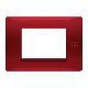 Placca 3 moduli, Flexa, tecnopolimero, rosso product photo Photo 02 2XS