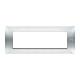 Placca 7 moduli, Flexa, tecnopolimero, inox lucido product photo Photo 01 2XS