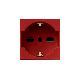 Presa universale P40, 2 moduli, 2P+T 16A-250V, rosso product photo Photo 01 2XS
