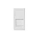 Frontalino per un connettore con attacco Keystone, 1 modulo, bianco product photo Photo 01 2XS