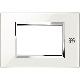 Placca 3 moduli, Expì, vetro, bianco neve product photo Photo 02 2XS