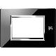 Placca 3 moduli, Exp&igrave;, vetro, nero lava product photo Photo 02 2XS