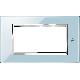 Placca 4 moduli, Expì, vetro, azzurro cielo product photo Photo 01 2XS
