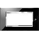 Placca 4 moduli, Exp&igrave;, vetro, nero lava product photo Photo 02 2XS