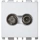 Presa diretta TV-SAT, 2 moduli, attenuazione 2 dB, Nea, bianco product photo Photo 01 2XS