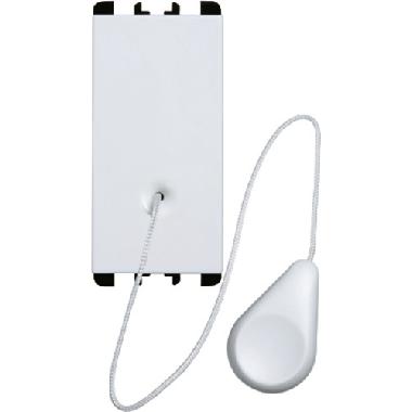 Pulsante a tirante con 1,5 m cordone e pomello, morsetti a vite, 1 modulo, 1P NO 10A, Nea, bianco product photo Photo 02 3XL