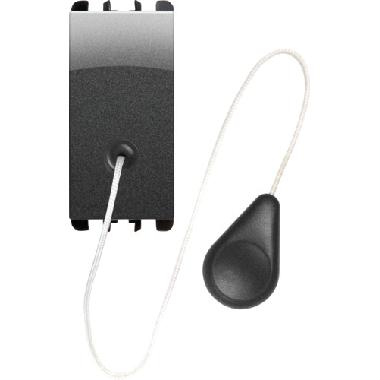 Pulsante a tirante con 1,5 m cordone e pomello, morsetti a vite, 1 modulo, 1P NO 10A, Nea, acciaio scuro product photo Photo 02 3XL