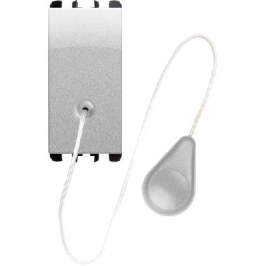 Pulsante a tirante con 1,5 m cordone e pomello, morsetti a vite, 1 modulo, 1P NO 10A, Nea, alluminio product photo Photo 02 3XL