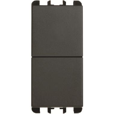Pulsanti indipendenti, morsetti a vite, 1 modulo, 1P NO + 1P NO 10A, Nea, antracite product photo Photo 01 3XL