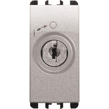 Interruttore chiavi uguali, morsetti a vite, 1 modulo, estraibile in posizione '0', 2P 10A, Nea, antracite, alluminio product photo Photo 01 3XL