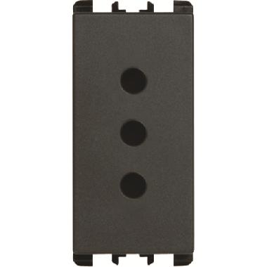 Presa P11, 1 modulo, 2P+T 10A-250V, Nea, antracite product photo Photo 01 3XL