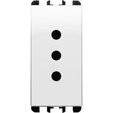 Presa P11, 1 modulo, 2P+T 10A-250V, Nea, bianco ghiaccio product photo Photo 01 3XL
